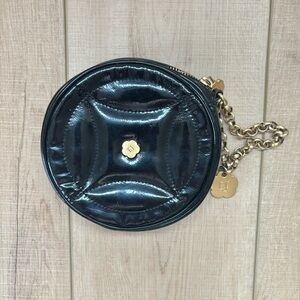 Eric Javits Black Patent Leather Wristlet